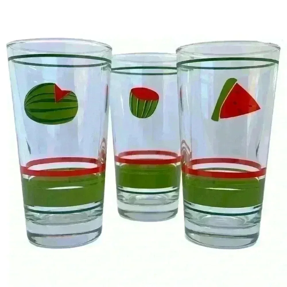 Set of 6 watermelon drinking glasses